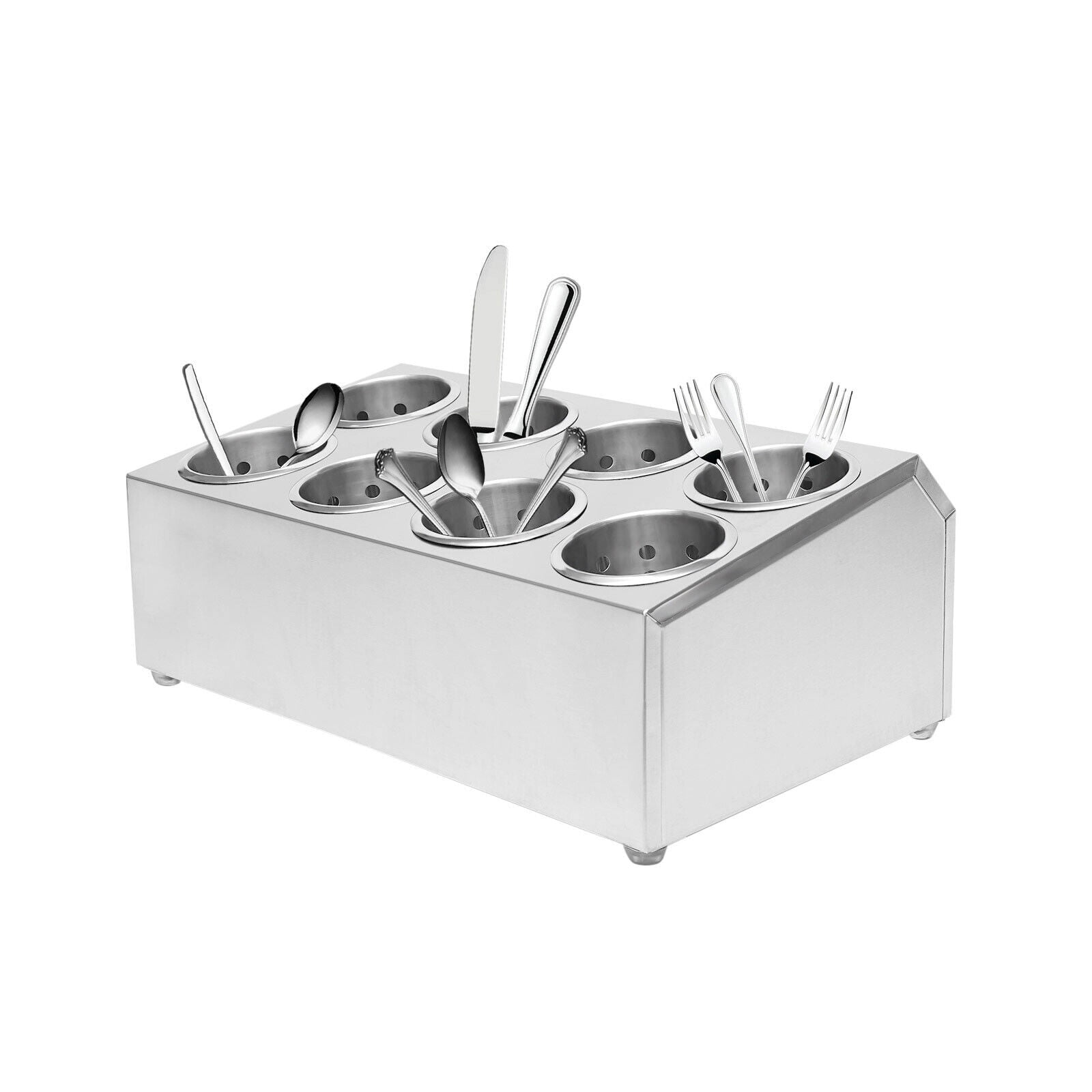 8 Hole Stainless Steel Flatware Holder Commercial Silverware Organizer