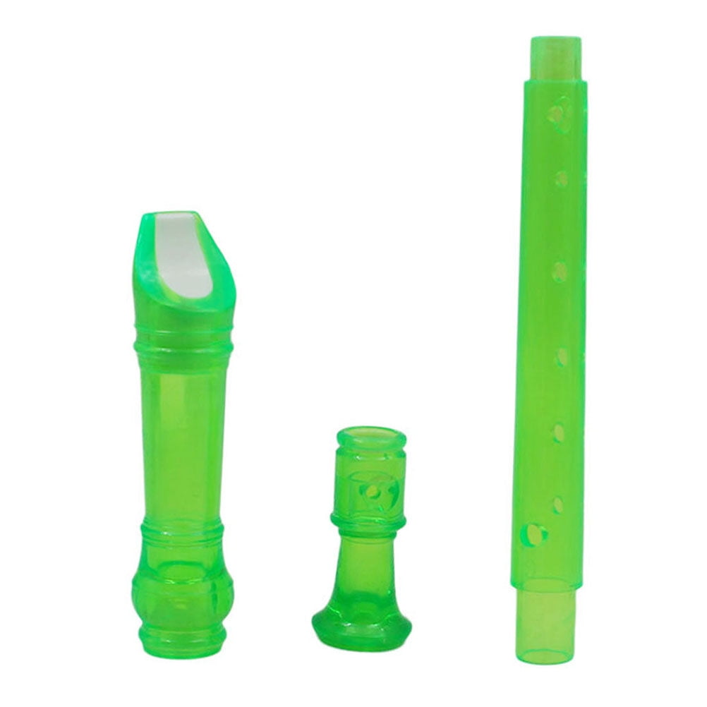 8 Hole Treble Soprano Recorder Green Recorder Flute