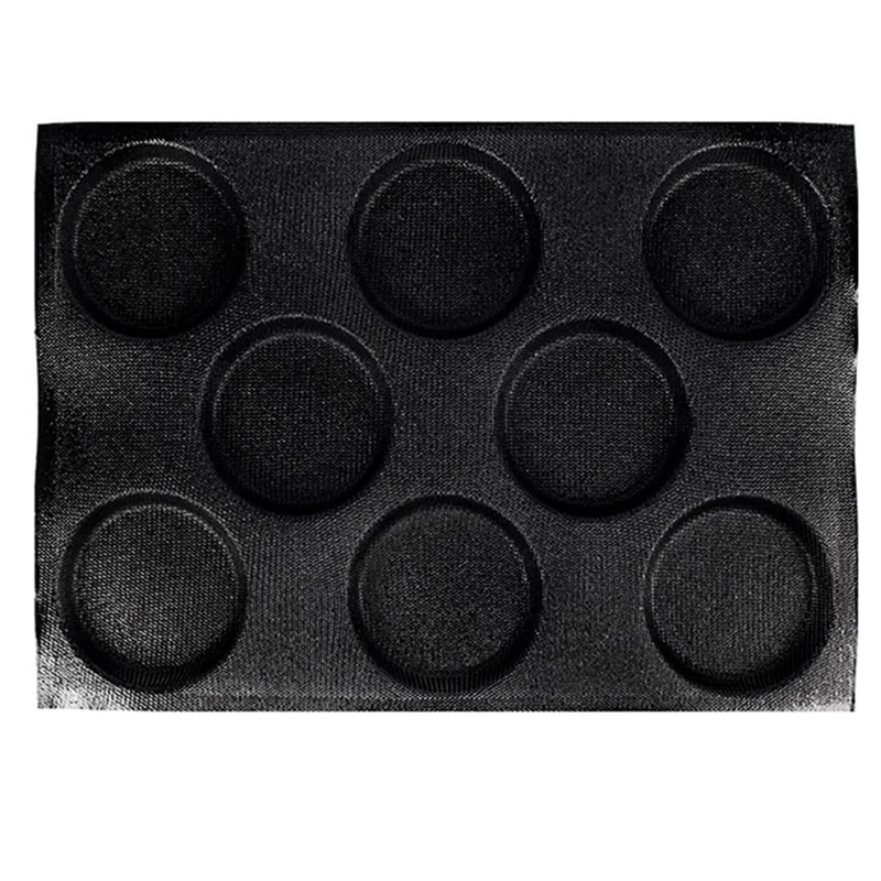 8 Holes Hamburger Bun Pans for Baking Mesh Silicone Bread Pans for