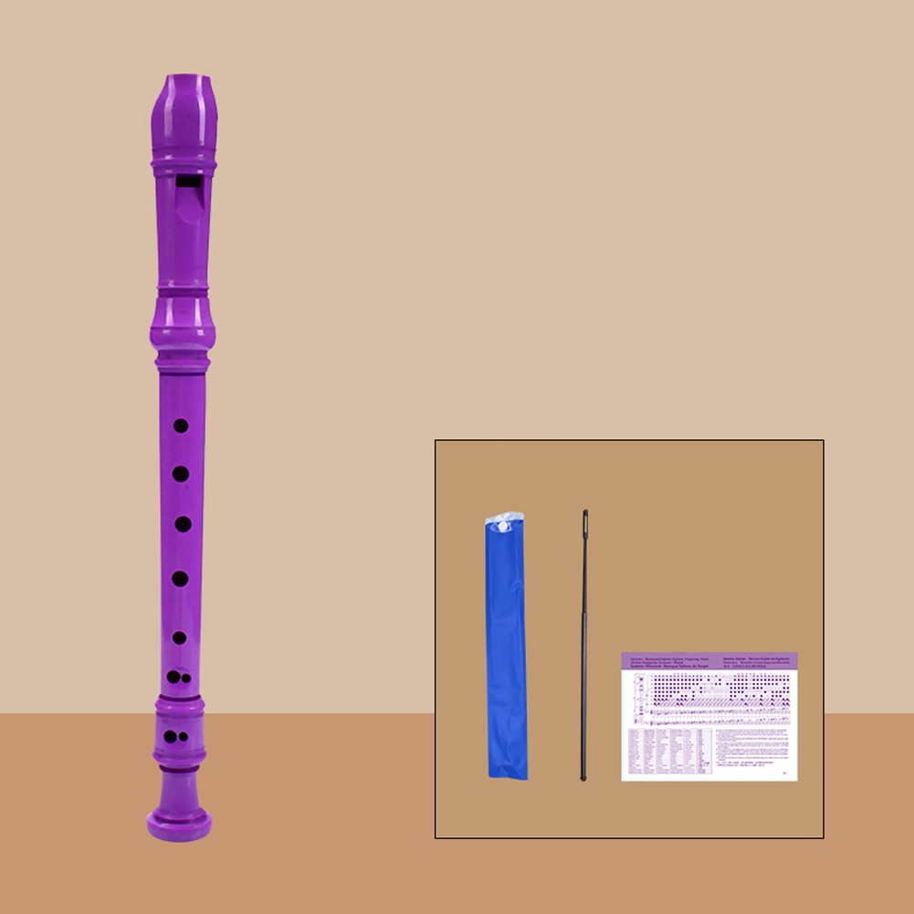 8 Holes Plastic Recorder Flute Woodwind Instrument Colorful with