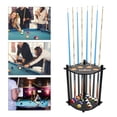 thumbnail image 1 of 8 Holes Pool Stick Holder Floor Stand Mount Billiard Table Accessories Pool Stick Rack, 1 of 16