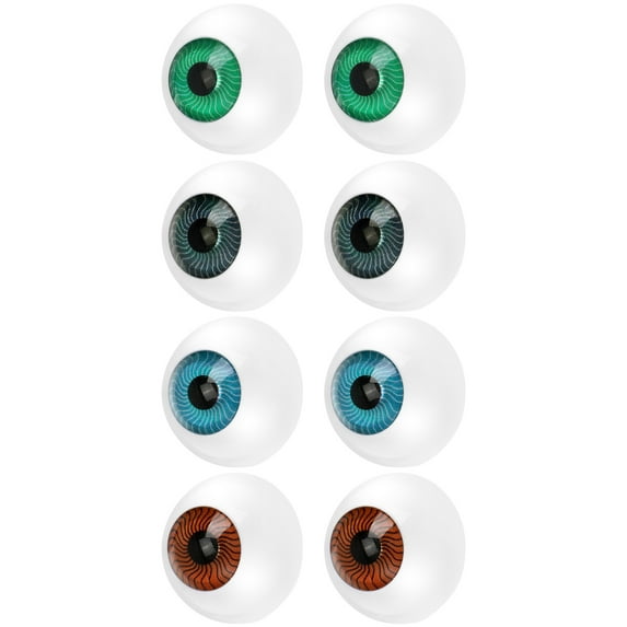 8 Hollow Eyes Eyeball For Stuffed Animals Props Realistic Troll Gifts Shine Ice Cubes Doll Balls