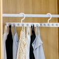 thumbnail image 1 of 8 Hook Bra Hanger 2 Pack Multi Hanger Organizer for Underwear Tank Tops Scarves Belts Space Saving Closet Organizer Over The Door Hanger Storage Rack with 8 Clips White 14.2 Inch, 1 of 9