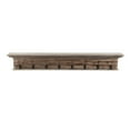 thumbnail image 1 of Home Wall Decorative Antique Brass Hardware 8 Hook Coat Rack - Brown Natural Wash, 1 of 7
