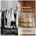 thumbnail image 1 of 8-Hook Wooden Clothes Hanger, Stainless Steel Multi Hook Hanger for Wardrobe, Space Saving Closet Organizer, Sturdy Non-Slip Coat Rack, Compact Home Storage Solution, 1 of 6