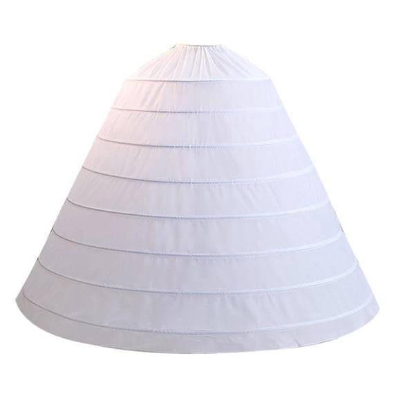 8 Hoops Wedding Petticoat, Full A-Line Floor Length Crinoline ...