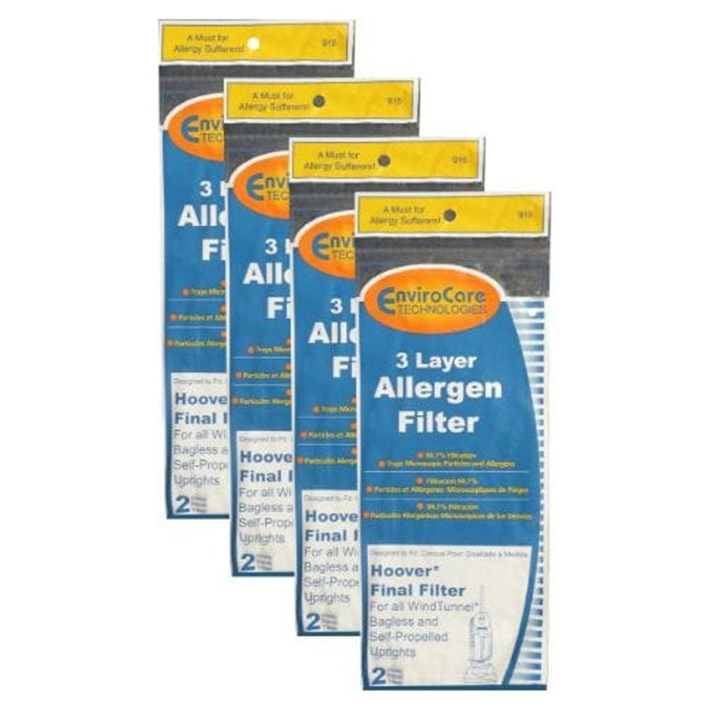 (8) Hoover WindTunnel Self Propelled 3 Layer Final Vacuum Filters, Bagless, Upright, Widepath