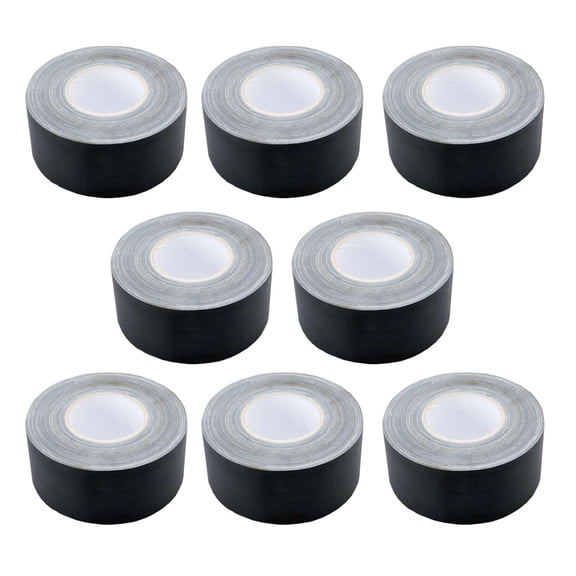 (8) Hosa Technology GFT-450BK BULK Black Gaffer Tape 3" x 60 Yard Rolls