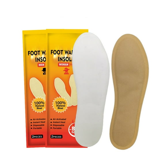 8-Hour Foot Warming Patch for Shoes, 2 Adhesive Heat Pads with All-Day Comfort, Cold Weather Thermal Insulation for Toes & Heels,Orange