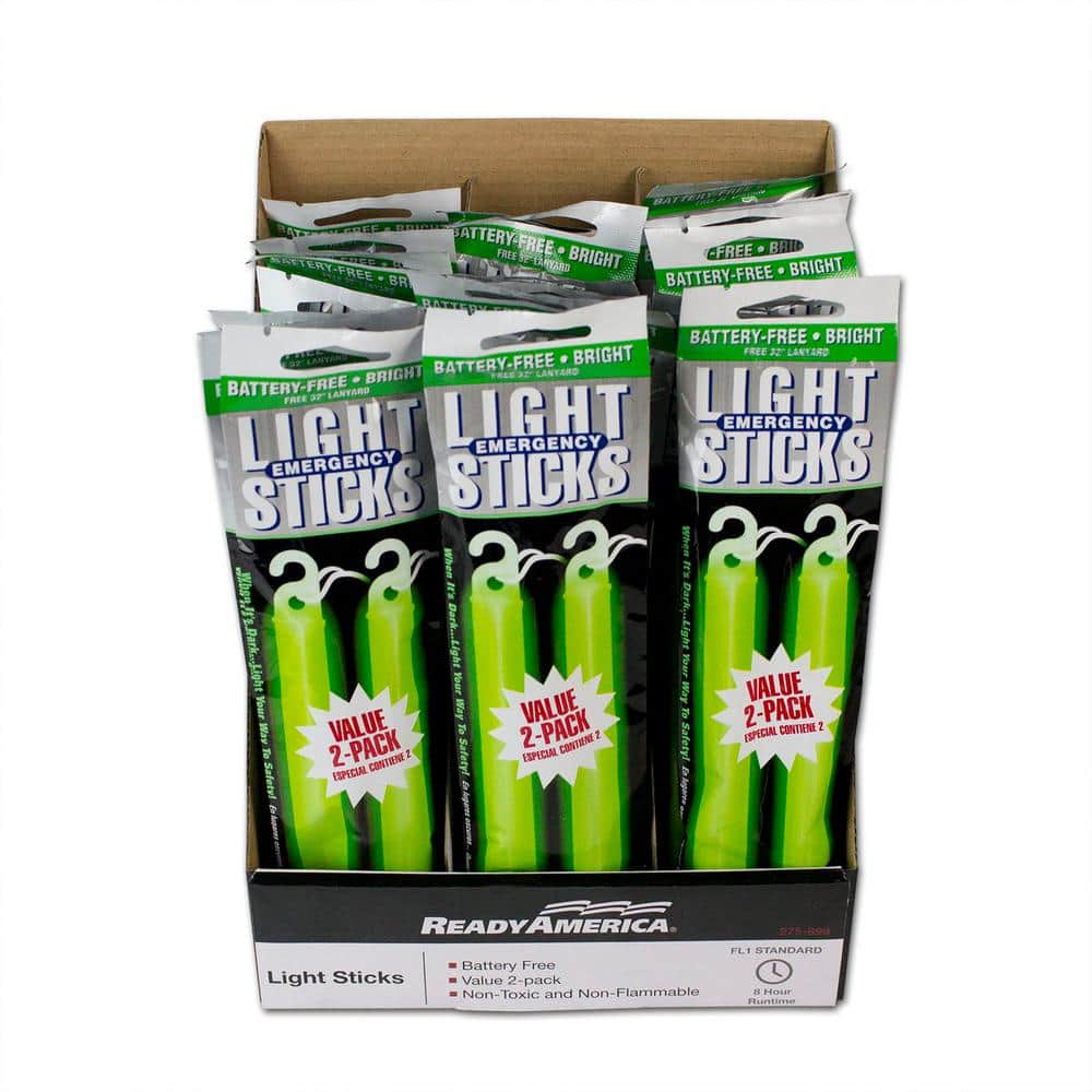 8Hour Green Light Stick (24Pieces, 2Pack)