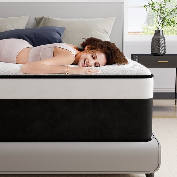 lemontalking 8" Hybrid Breathable Mattress Medium Firm Memory Foam Deluxe Full Mattress