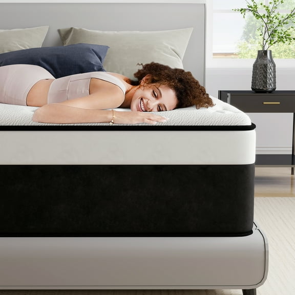 lemontalking 8" Hybrid Breathable Mattress Medium Firm Memory Foam Deluxe Twin Mattress