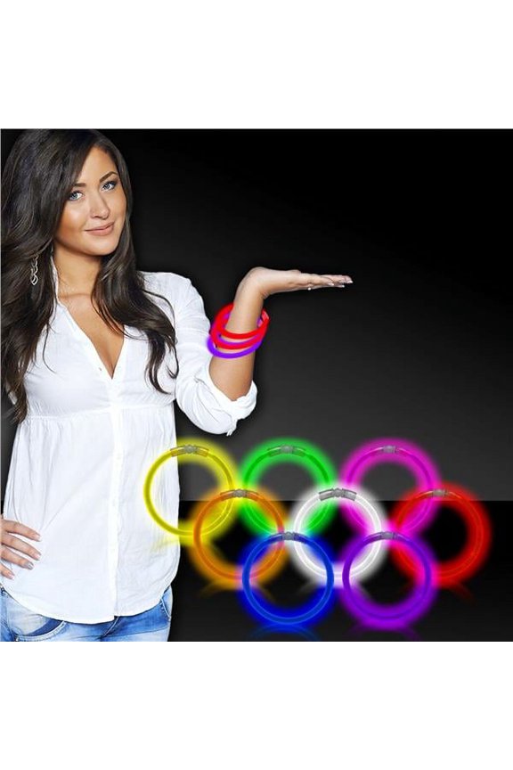 8 INCH VARIETY GLOW BRACELET 6 MM