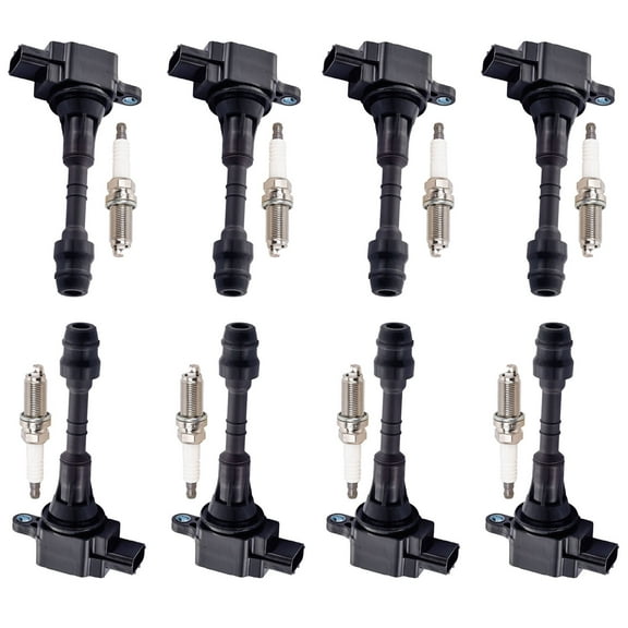 8 Ignition Coils and 8 Iridium Spark Plugs Compatible with 2002-2010 Infiniti FX45 M45 Q45 V8 Replacement for UF482