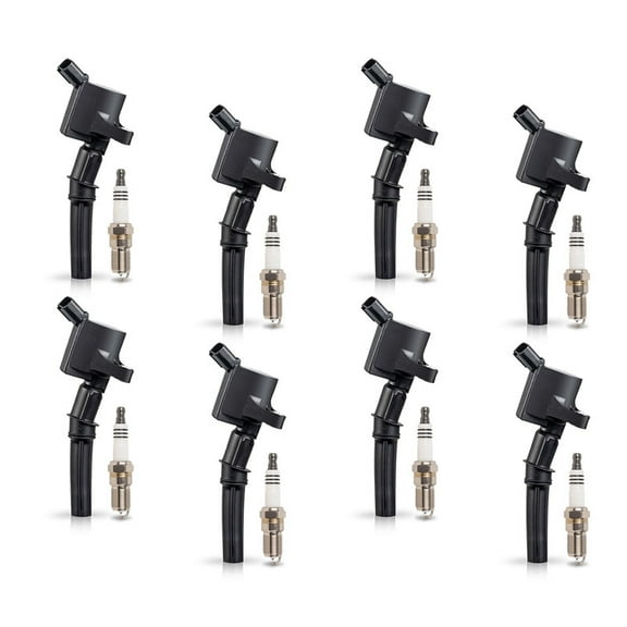 ISA DG508 Ignition Coils and Spark Plugs For 5.4 V8 For Lincoln Ford Mustang Econoline Excursion Expedition Pickup E150 E250 E350 F150 F250 4.6L 5.4L 6.8L Replacement for FD503 SP479