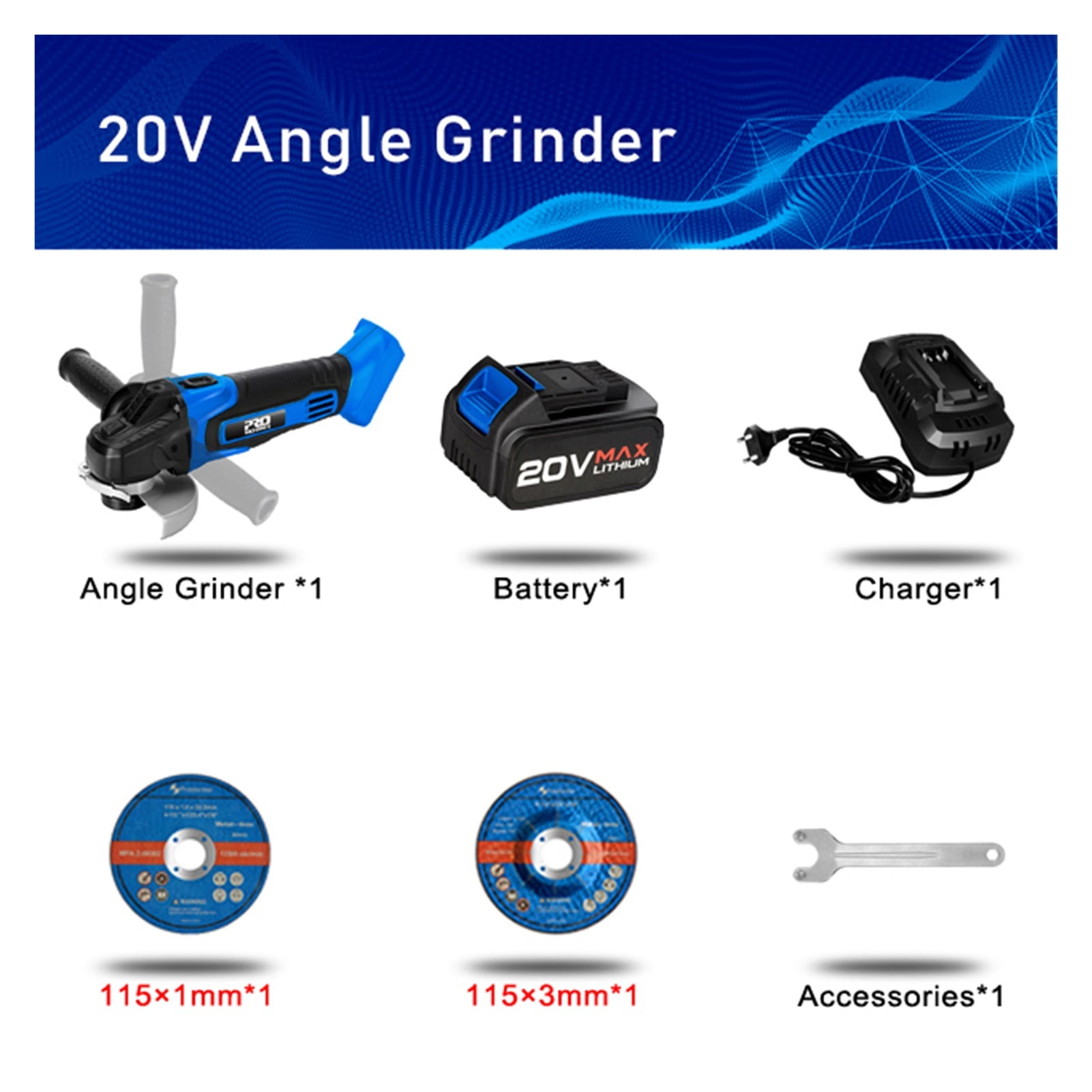 8 In 1 Cordless Screwdriver Drill Hammer Drill Impact Wrench Angle Grinder Circular Saw Jig Saw Air Inflator Lithium Battery