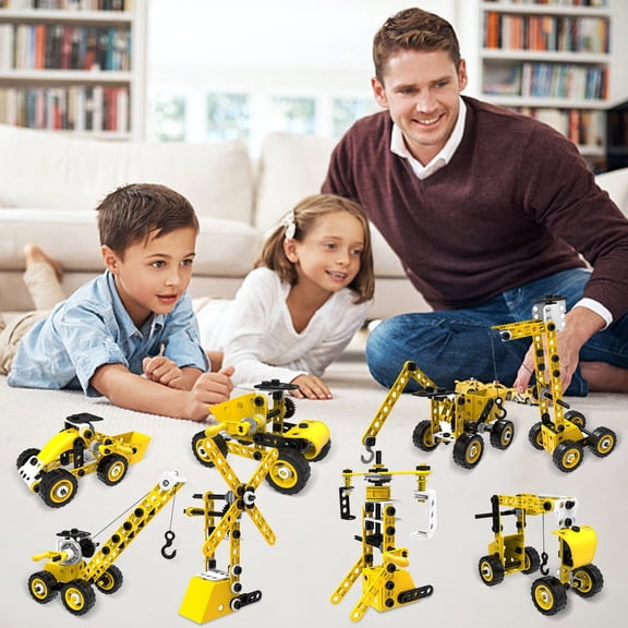 8 In 1 Diy Engineering Building Block Set 100 Pieces Construction Toy For Boys 5 Plus Years Old
