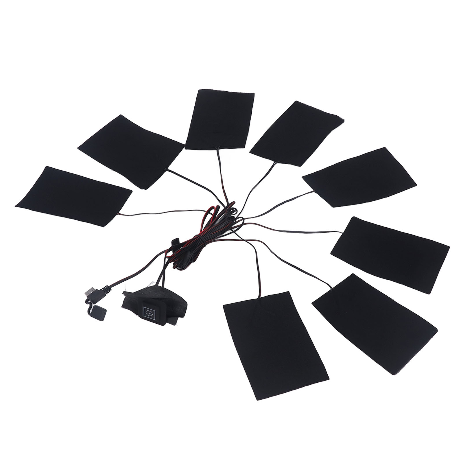 8 In 1 Electric Heating Pads, Waterproof Carbon Fiber Heater Sheet With 3 Gears USB Powered