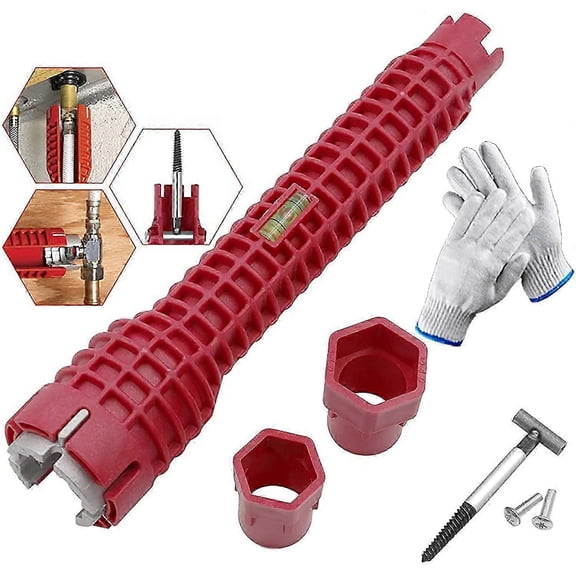 8 In 1 Faucet Sink Installer Multi Purpose Wrench Plumbing Tool Water Pipe Spanner