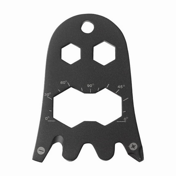 8-In-1 Ghost-Shaped Edc Multi Tool Card, Durable Construction, Outdoor Camping Hiking Gift For Men