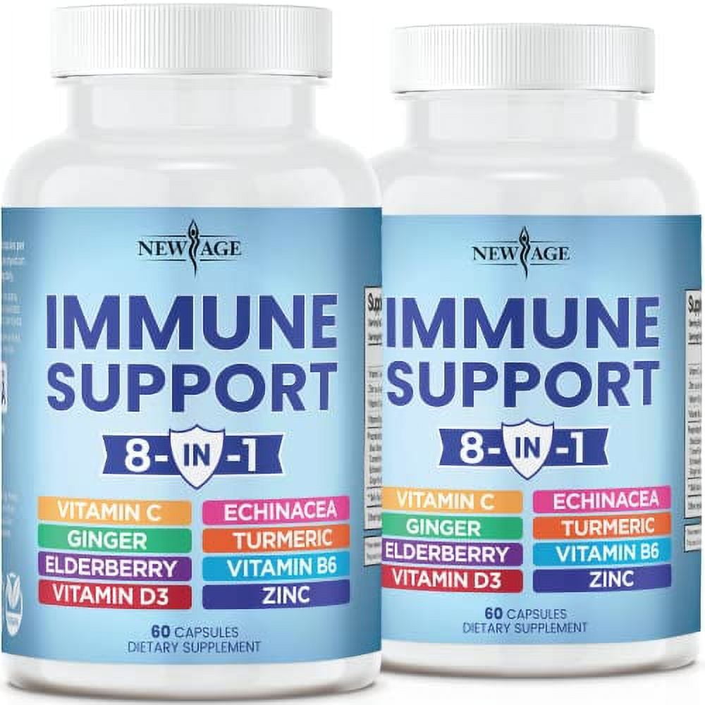 8 In 1 Immune Support Booster Supplement With Elderberry, Vitamin C And