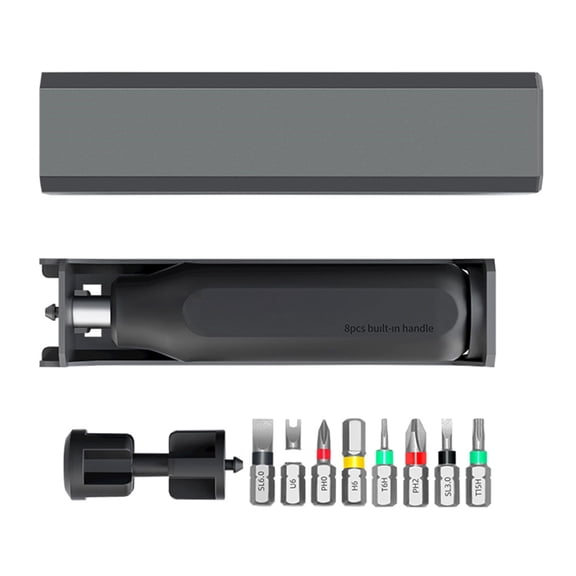 8 In 1 Magnetic Screwdriver Set 8 Piece Multiple Bit Alloy Steel Ergonomic Handle Portable Storage Case