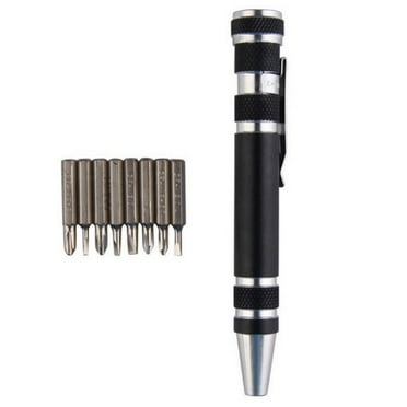 8 In 1 Pen Screwdriver - Multitool Pocket Screwdriver Mini Screwdriver Set Handy Tool Magnetic Portable Screwdriver Crossing Flathead Screwdriver for Repairing Installing Hand Tool