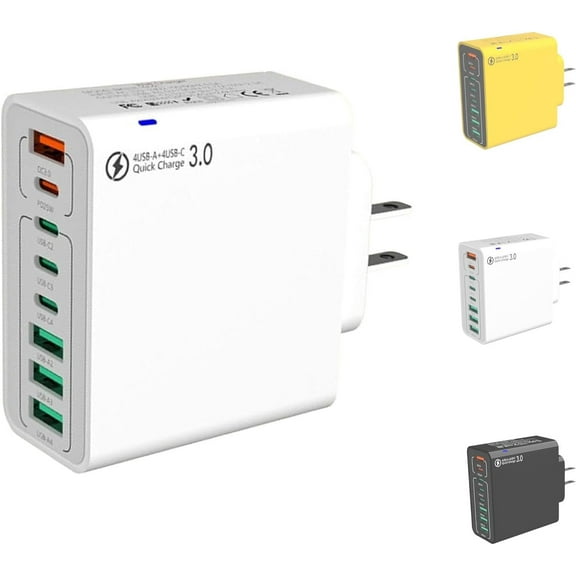 8 In 1 Waterproof Ports USB Fast Charger, Desktop Charging Station With Portable Multi-Port Charging For Multiple Devices In Home Office Travel Use