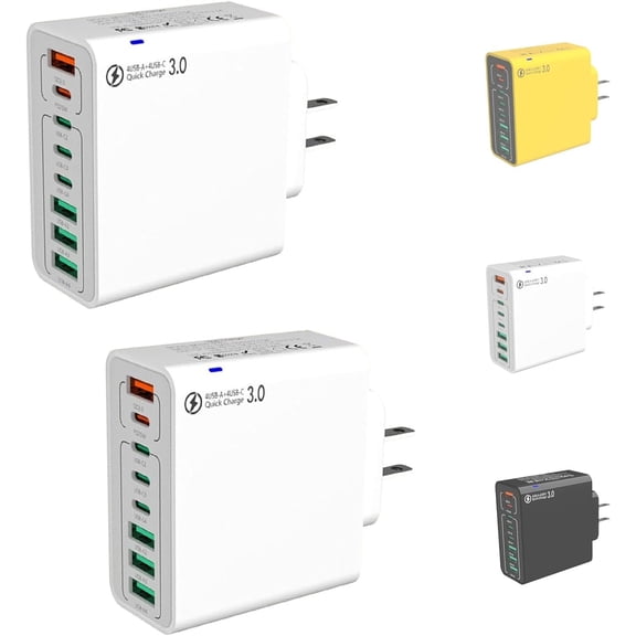 8 In 1 Waterproof Ports USB Fast Charger, Desktop Charging Station With Portable Multi-Port Charging For Multiple Devices In Home Office Travel Use