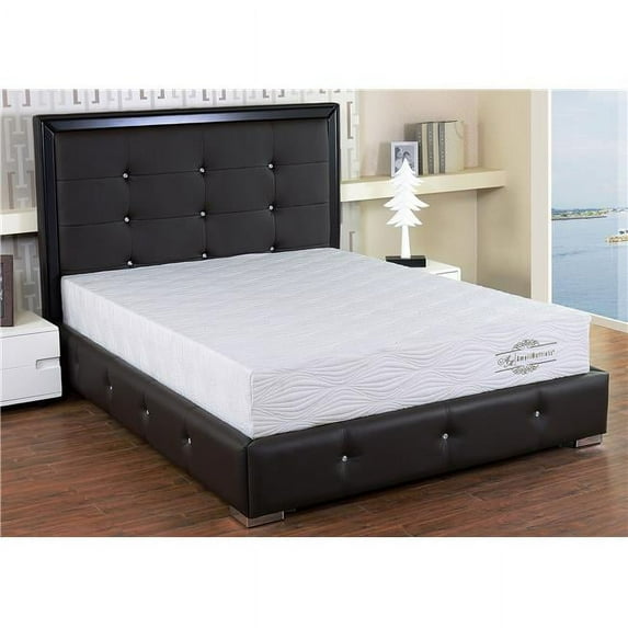 8 In. Viscogel Mattress White Polyester And Rayon