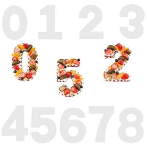 8 Inch 0-8 Number Cake Stencils,9 Pcs Number Cake Moulds Flat Cake Templates Cake Cutting Number Molds for DIY Numbers Cakes Cookies,Baking Forms Moulds for Christmas Wedding Birthday Anniversary
