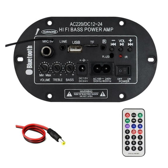 8 Inch 12V 24V Three-use 3028BTMIC Car Digital Amplifier Monophone Amplifier Board With Bluetooth Radio TF Card Audio ,Small Footprint