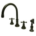 thumbnail image 1 of 8 Inch -18 Inch Wide Spread Kitchen Faucet With Side Sprayer - Oil Rubbed Bronze, 1 of 1