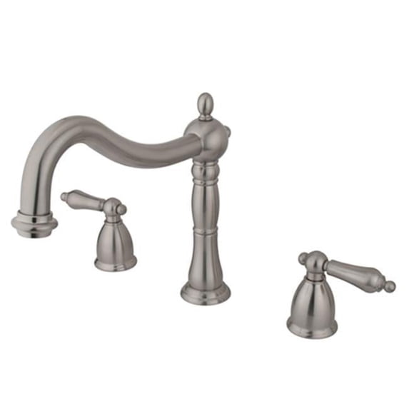 8 Inch -18 Inch Widespread Roman Tub Filler - Satin Nickel