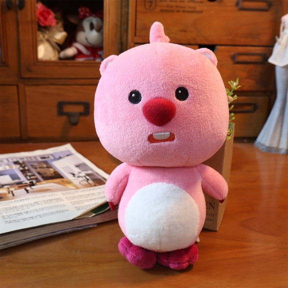 8 Inch (20cm) Loopy Beaver Plush Doll, Kawaii Series Korean Cartoon Soft Stuffed Animal Kids Gift