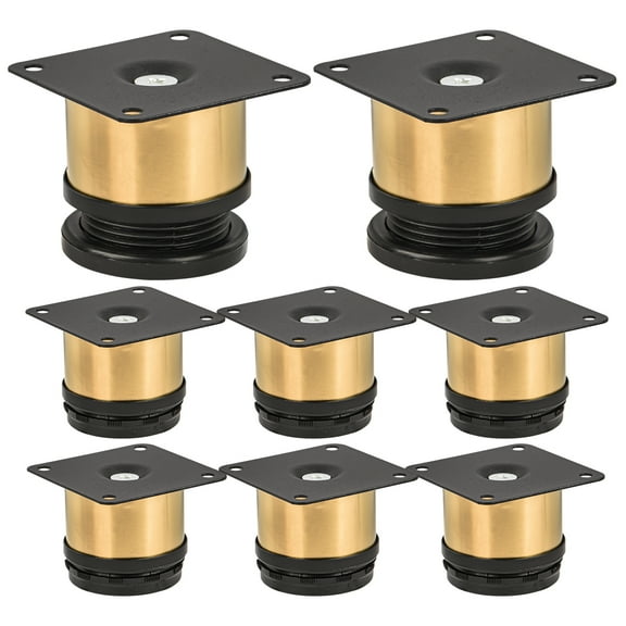 8 Inch / 20cm Metal Furniture Legs, Btowin VCF 8Pcs Round Adjustable Stainless Steel Furniture Feet DIY Replacement Support Leg for Table Cabinet Kitchen TV Stand Desk