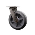 thumbnail image 1 of 8 Inch 316SS Thermo Rubber Flat Tread Wheel Swivel Caster with Delrin Bearing, 1 of 2