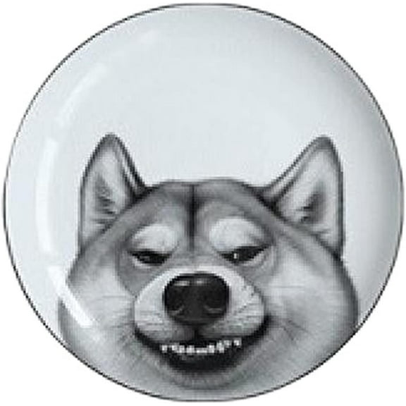 8 Inch 3D Dog Cat Printed Dinner Plate Home Decoration Bone China Steak Cake Dishes Fruit Ceramic Kitchen Plates Container