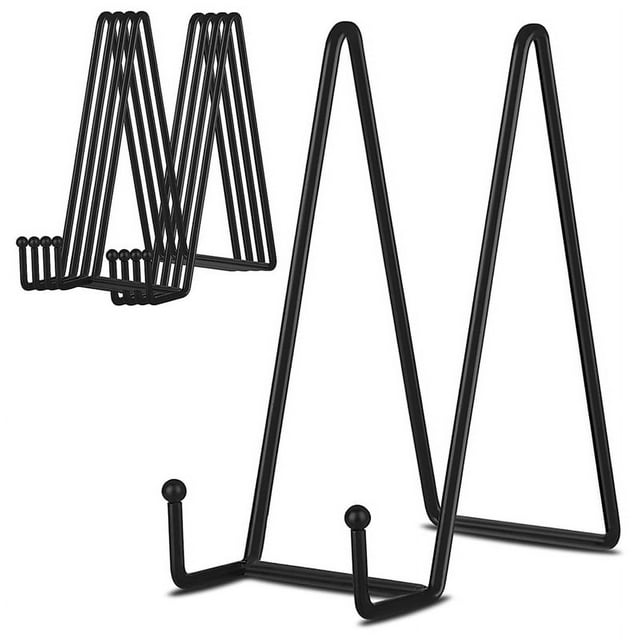 8 Inch 5 Pack Black Metal Display Stands Plate Stand Plate Holder
