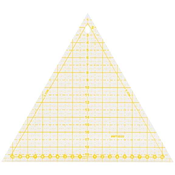 8 Inch 60 Degree Triangle Acrylic Quilting Ruler, For Charm Packs, Layer Cakes, Fabric Strips, Cutting & Sewing