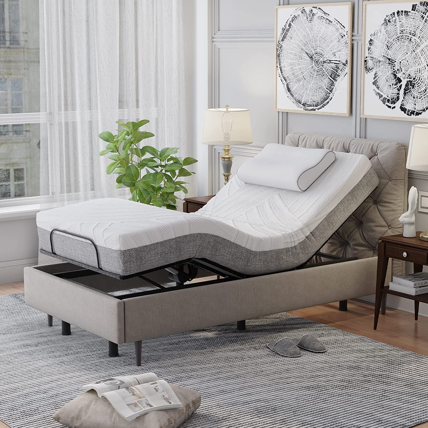 8 Inch Adjustable Bed Mattress Twin XL 3D Transformable Cutting