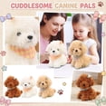 thumbnail image 1 of 8 Inch Adorable White Puppy Stuffed Animal, Soft Plush Dog Toy With Cute Checkered Scarf, Cuddly Companion For Snuggling, Playing And Bedroom Decor, Perfect Gift For Family, Kids, 1 of 7