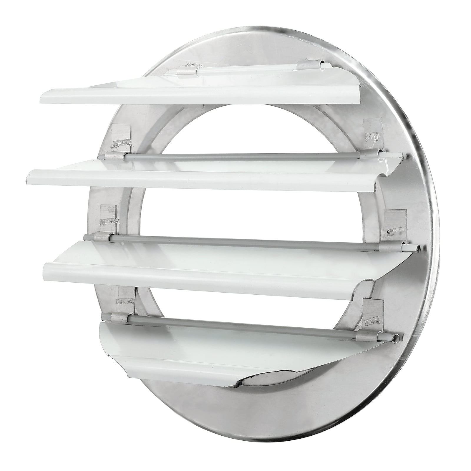Uxcell 8" Aluminum Vent Cover Shutter Exhaust Fan Louvered Vent Silver