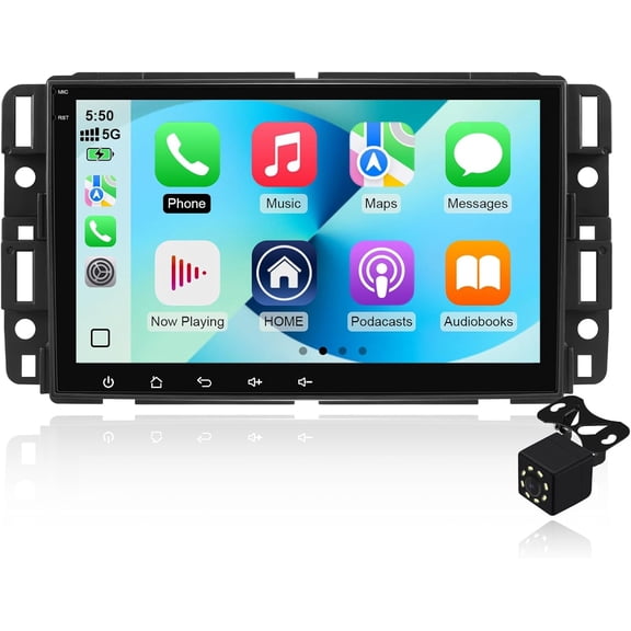 8 Inch Android 14 Car Radio with Wireless Carplay & Android Auto for Chevy Silverado GMC Sierra Yukon 2007-2013, 2+32GB Multimedia Player, IPS Touchscreen, GPS/Bluetooth 5.4/WIFI6/SWC