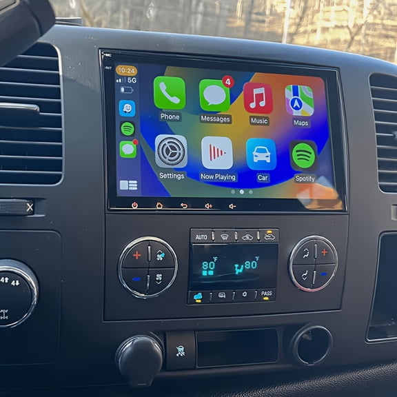 8 Inch Android Car Stereo Radio GPS Navigation for GMC Sierra 1500 / Chevrolet Silverado 2008-2013 Bluetooth Touchscreen CarPlay-High-Speed 2GB RAM 32GB ROM