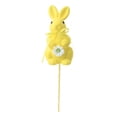 thumbnail image 1 of 8 Inch Artificial Flocked Bunny Figurine - Colorful Cute Easter Decor, Spring Table Centerpiece for Wedding, Birthday, Garden, Indoor and Outdoor Home Decor, 1 of 9
