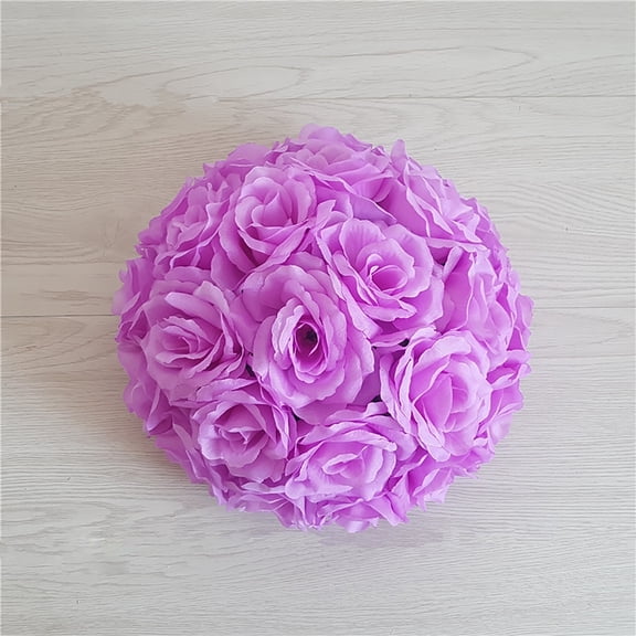 8 Inch Artificial Flower Ball for Centerpieces Bridal Wedding Artificial Wedding Party Centerpieces Decorations (Purple,1Pc)