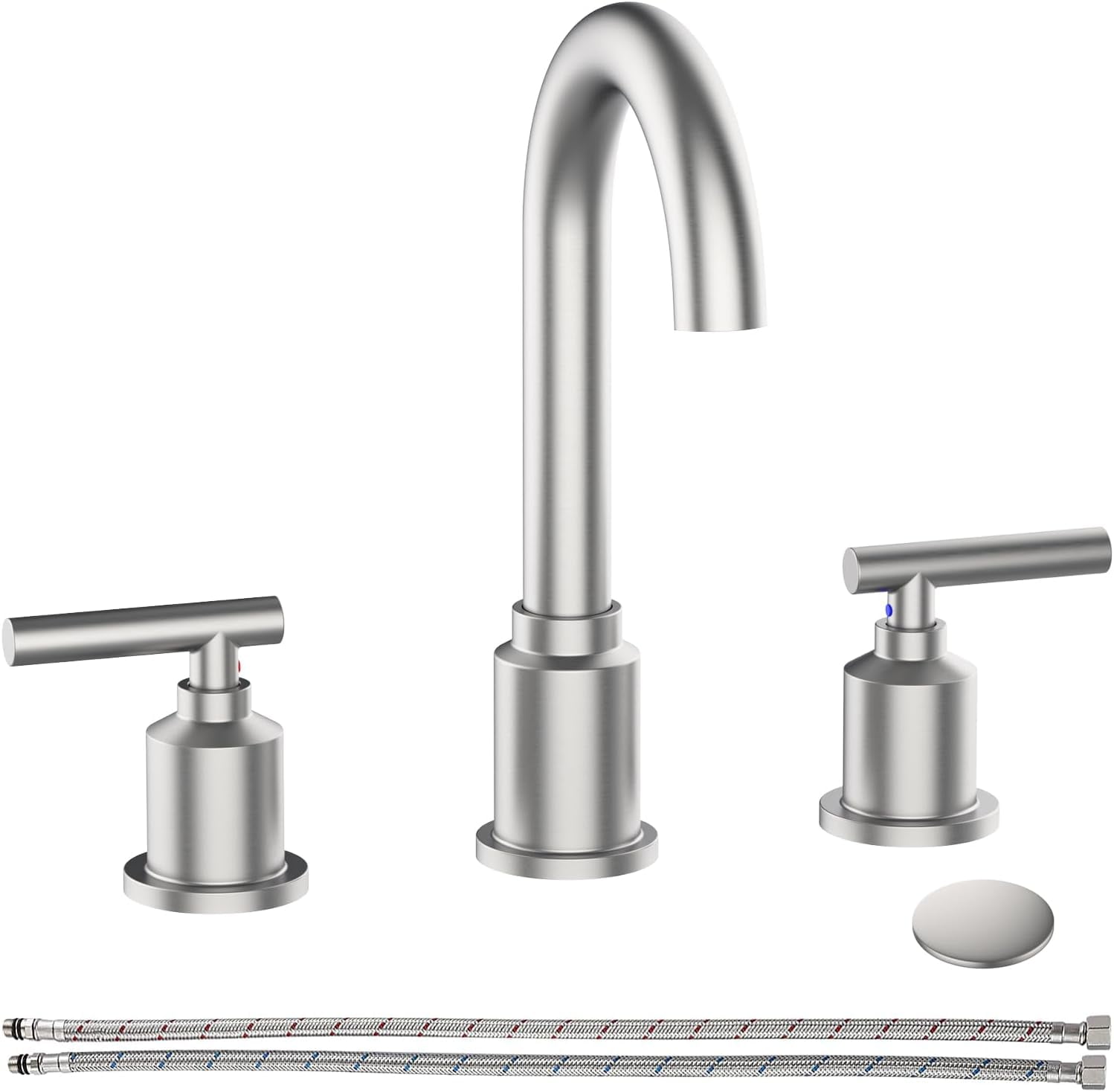 8 Inch Bathroom Faucet, Brushed Gold Widespread Bathroom Sink Faucet ...