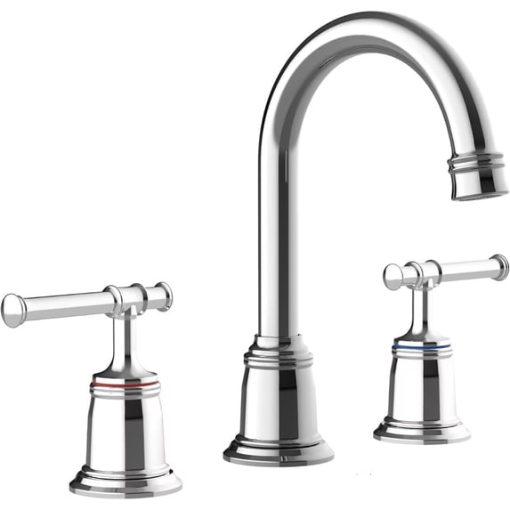 8 Inch Bathroom Faucets for Sink 3 Hole, Faucet for Bathroom Sink with Pop-up Drain & cUPC Lead-Free Hose, Faucet for Bathroom Vanity Lavatory, Chrome