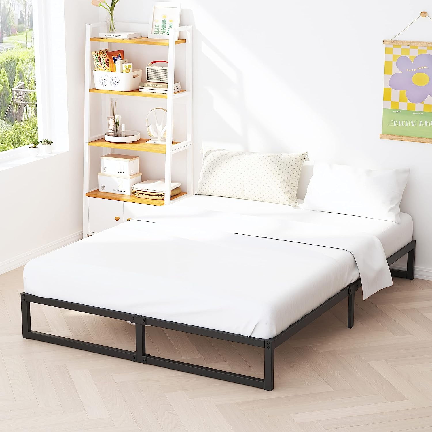 8 Inch Bed Frame Full Metal Platform Mattress Foundation with Steel ...